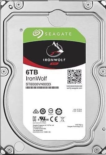 SEAGATE IronWolf NAS 6TB 7200rpm 256MB Sata3 7/24 Güvenlik NAS 3.5'' Harddisk (ST6000VN0033)