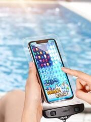 UGREEN 60959 LP186 Hassas Dokunmatikle Kolay Kullanım IPX8 Su Altı Koruması Telefon Kılıfı Şeffaf - 2