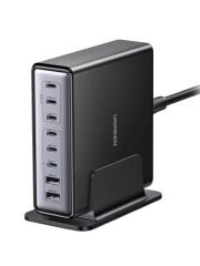 UGREEN 55763 X766 Nexode 6xUSB-C 2xUSB-A 200W GaN 8 Portlu Masaüstü Hızlı Şarj Cihazı  İstasyonu (Ugreen 35608 Avrupa Priz Adaptörü İle )