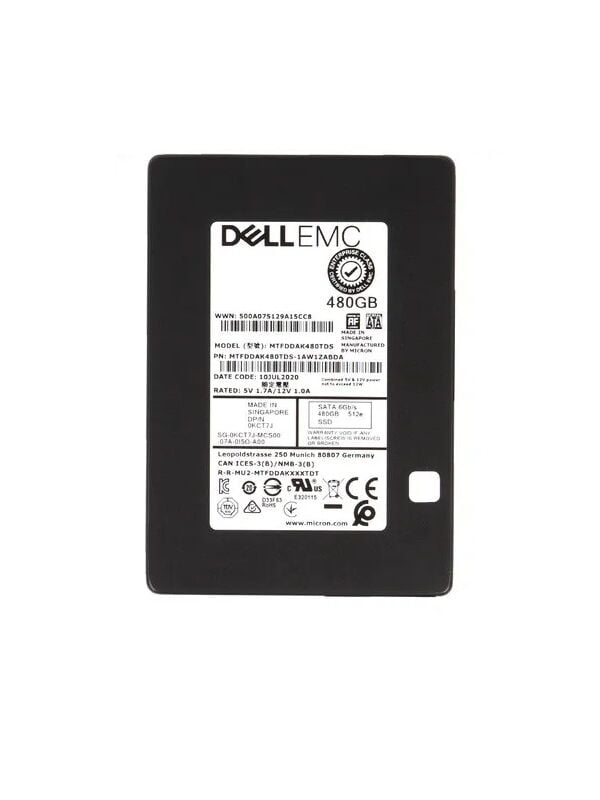 DELL Technologies 480GB 6G 512e Sata 2.5'' Sunucu SSD MTFDDAK480TGA 0DTPR7
