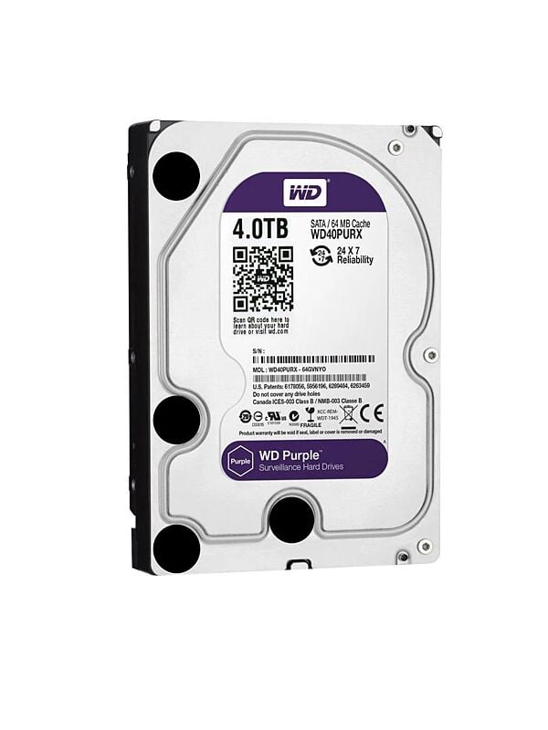 WESTERN DİGİTAL Purple 4TB 5400rpm 256MB Sata3 7x24 Güvenlik 3.5'' Harddisk (WD43PURZ)