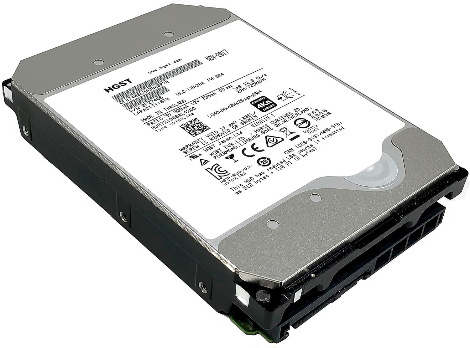 IBM 8TB 7.2K 12G SAS 3.5'' Server Sunucu Harddisk HUH721008AL4200 01LK203 01LJ065 01LK205 0F27425