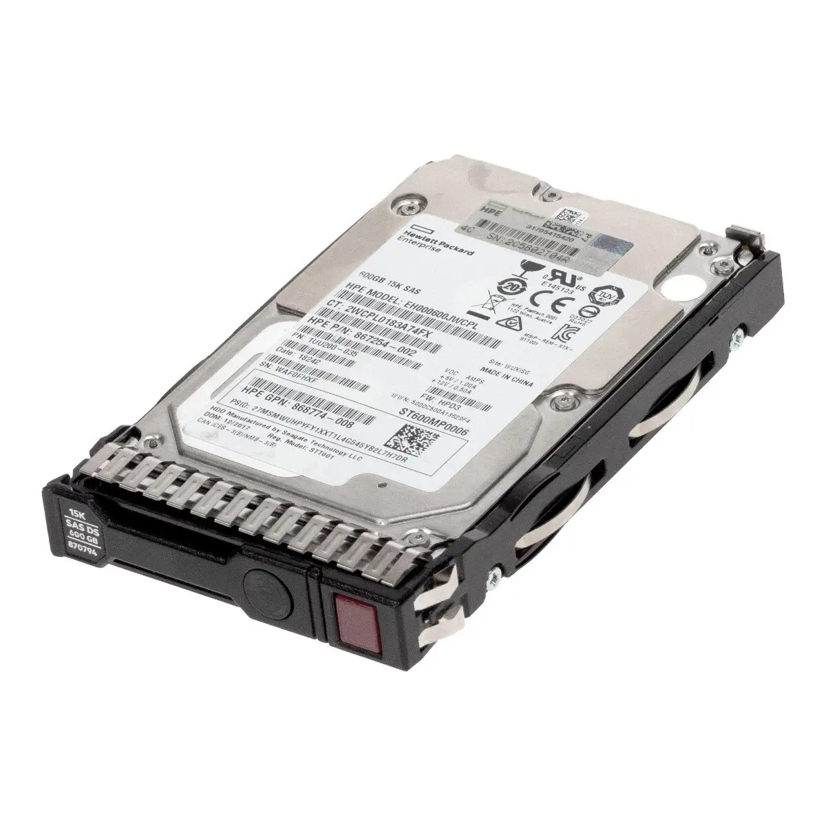 HPE 600GB 15K 12G SAS 2.5'' Server Sunucu Harddisk EH000600JEDHE ST600MP0005 867254-002 868774-008 1UU200-035