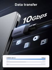 UGREEN 35767 240W 5A USB-C to USB-C 4K/60Hz 10GB/s Gen2 Tam Fonksiyonlu Veri Kablosu Örgülü - 2