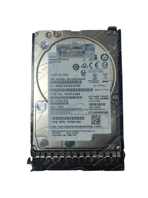 HPE 1.2TB 10K 12G SAS 2.5'' Server Sunucu Harddisk EG1200JEMDA ST1200MM0088 781514-002 781581-004 1FF200-035