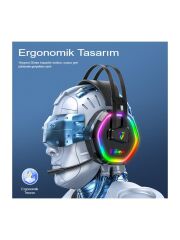 G608 RGB Gaming Mikrofonlu Kulaklık