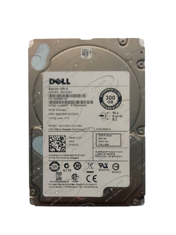 DELL EnterPrise 300GB 10K 6G SAS 2.5'' Server Sunucu Harddisk ST300MM0006 9WE066-150 0PGHJG