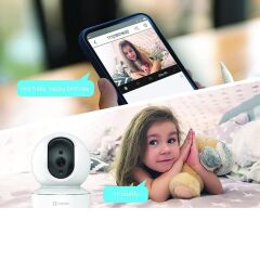 EZVIZ CS-TY1 3mp 2K 1080P HD Hareket Algılama 360° İkili Konuşma Gece Görüş Wi-Fi Ev İçi Akıllı Güvenlik Kamerası R105-1L3WF (4mm)