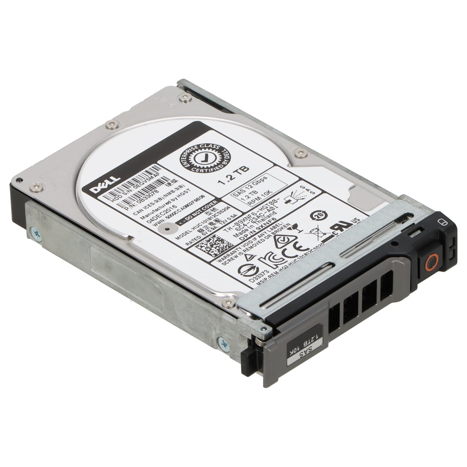 Dell 1.2TB 10K 12G SAS 2.5 inç Sunucu Harddisk HUC101812CSS204 HGST Ultrastar 400-ATJL 09XNF6