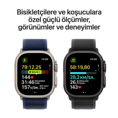 APPLE Watch Ultra 2 GPS + Cellular 49mm Siyah Titanyum Case with Siyah TL S/M Akıllı Saat MX4U3TU/A (Apple TÜRKİYE Garantili)