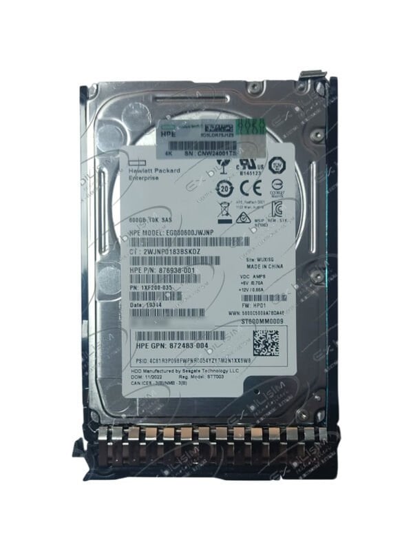 HPE 600GB 10K 12G SAS 2.5'' Server Sunucu Harddisk ST600MM0009 EG000600JWJNP 876938-001 872483-004 1XF200-035