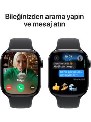 APPLE Watch Series 10 GPS 46mm Siyah Alüminyum Kasa Siyah Spor Kordon (MWWP3TU/A) (Apple TÜRKİYE Garantili)