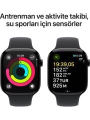 APPLE Watch Series 10 GPS 46mm Siyah Alüminyum Kasa Siyah Spor Kordon (MWWP3TU/A) (Apple TÜRKİYE Garantili)