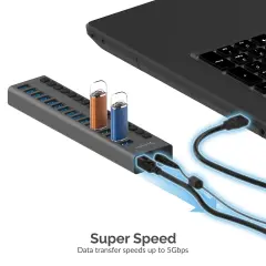 SABRENT HB-PU16 16 Port LED USB 3.0 Hub Çoklayıcı Alüminyum