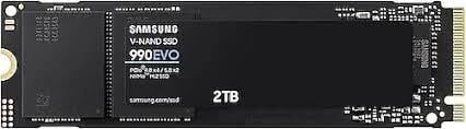SAMSUNG 990 Evo  2TB 5000/4200MB/s PCIe 4.0 x4 / 5.0 x2 NVMe M.2 SSD (MZ-V9E2T0BW)