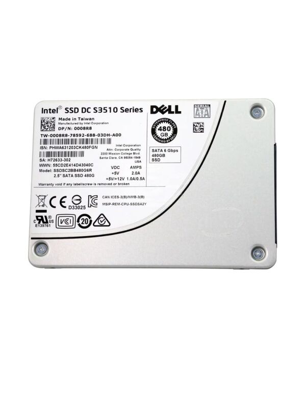 INTEL DC S3510 Series 480GB Sata 6G 2.5'' Sunucu SSD SSDSC2BB480G6 H69283-301