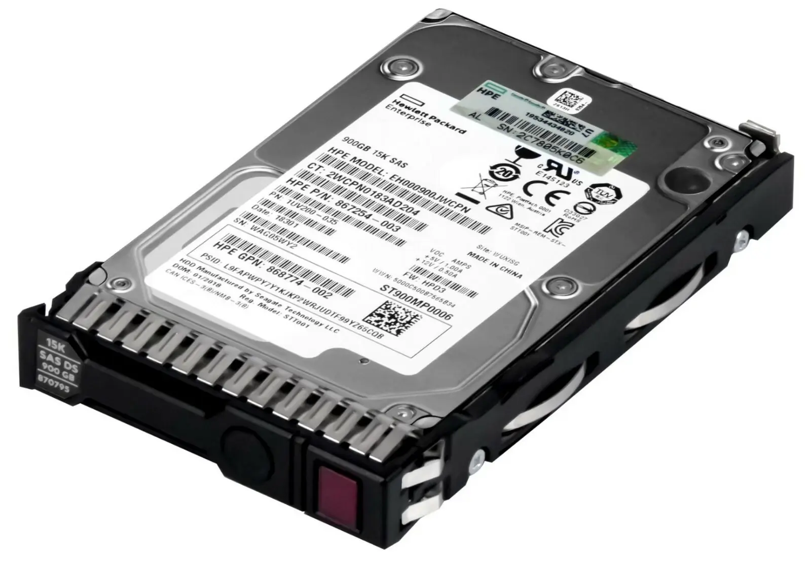 HPE 900GB 15K 12G SAS 2.5'' Server Sunucu Harddisk EH000900JWCPN 867254-003 868774.02 1UV200-035