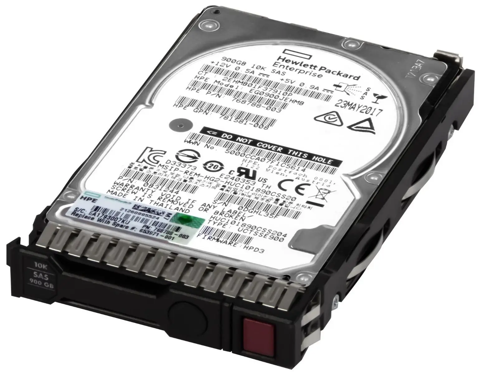 HPE 900GB 10K 12G SAS 2.5'' Server Sunucu Harddisk EG0900JEHMB HUC101890CSS204 768788-003 781581-008 0B31244