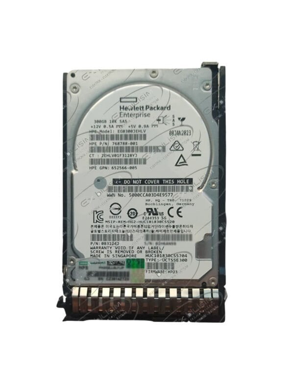 HPE 300GB 10K 12G SAS 2.5'' Server Sunucu Harddisk EG0300JEHLV HUC101830CSS204 768788-001