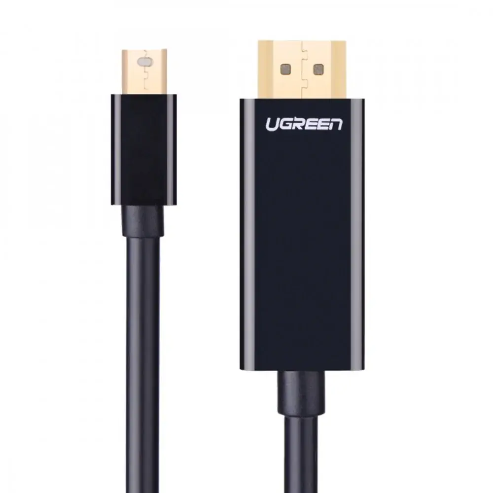 UGREEN 10455 MD101 4K Full HD ve 3D Görüntü Desteği Mini DisplayPort Erkek to HDMI Erkek Dönüştürücü Kablo Siyah 3metre