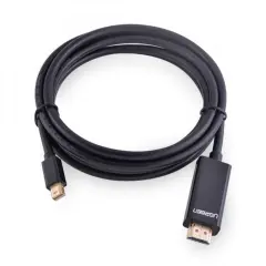 UGREEN 10455 MD101 4K Full HD ve 3D Görüntü Desteği Mini DisplayPort Erkek to HDMI Erkek Dönüştürücü Kablo Siyah 3metre