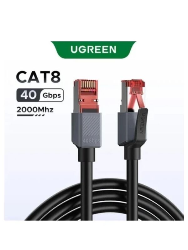 UGREEN 55191 NW323 CAT8 2000MHz 4K 8K 40GB/s Yüksek Ağ Hızı FRP Ethernet Kablosu 8metre