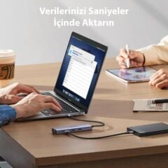 UGREEN 15598 Type-C to 3*USB 3.0 4K/30HZ HDMI RJ45 Gigabit Ethernet 100W PD Güç Girişi Çoklayıcı Hub