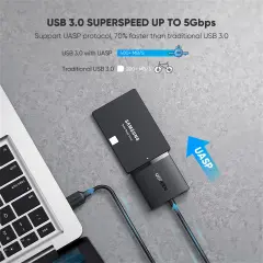 UGREEN 60561 CM257 12TB'a Kadar SSD/HDD Desteği 5GB/s Veri Aktarımı USB 3.0 to SATA Harddisk Dönüştürücü