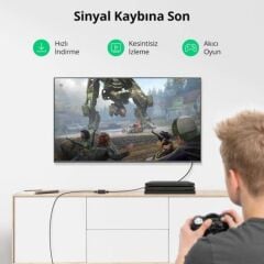 UGREEN 20390 CAT7 RJ45 Ethernet Kablo Birleştirme Aparatı 10GB/s'ye Kadar Veri Aktarım Hızı Siyah - 2