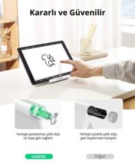 UGREEN 30485 LP115 4''-11'' 15° ile 100° Ayarlanabilir Çok Açılı Kaymaz Ped Katlanabilir Taşınabilir Masaüstü Tablet ve Telefon Standı Beyaz