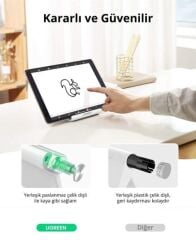 UGREEN 30485 LP115 4''-11'' 15° ile 100° Ayarlanabilir Çok Açılı Kaymaz Ped Katlanabilir Taşınabilir Masaüstü Tablet ve Telefon Standı Beyaz