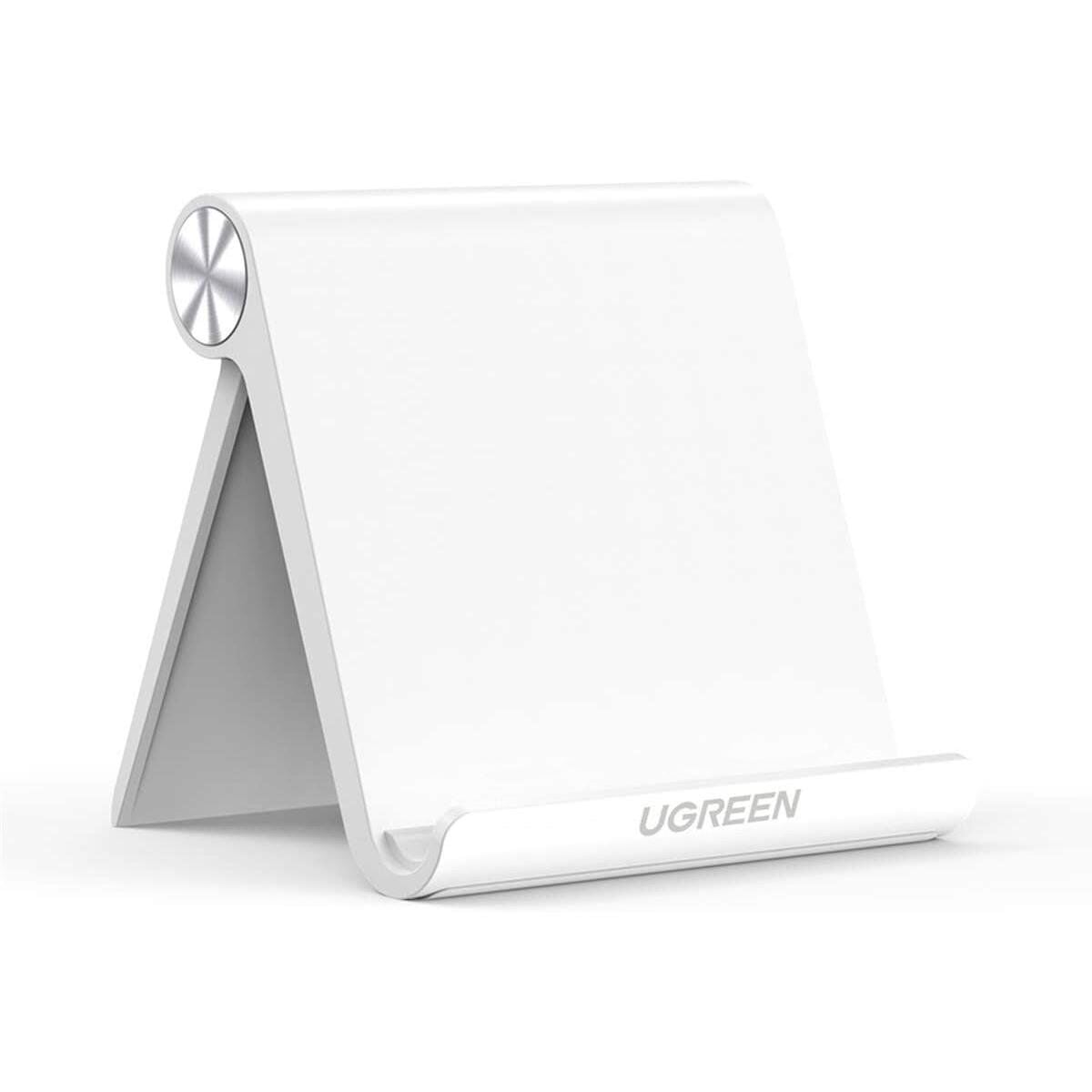 UGREEN 30485 LP115 4''-11'' 15° ile 100° Ayarlanabilir Çok Açılı Kaymaz Ped Katlanabilir Taşınabilir Masaüstü Tablet ve Telefon Standı Beyaz