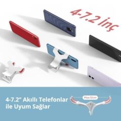 UGREEN 30488 LP113 Ayarlanabilir 360° Dönebilir Flexible Esnek Yatak Masa Telefon Tutucu Beyaz 90cm