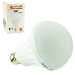 13386* POWERMASTER E27 9W 220V Şarjlı Beyaz Işık Led Ampul 6500K
