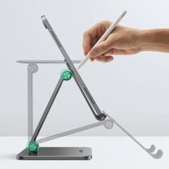 UGREEN 40393 LP134 150 Derece Ayarlanabilir Açı 7.9''-12.9'' Alüminyum Gövde Katlanabilir Masaüstü Telefon ve Tablet Standı Antrasit - 2