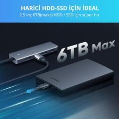 UGREEN 70336 CM219 USB-C to 4x USB 3.0 5GB/s Yüksek Hız USB Hub Çoklayıcı