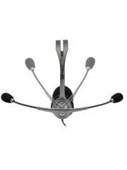 LOGİTECH H110 3.5mm Kablolu Stereo Kulak Üstü Mikrofonlu Kulaklık Gri 1.8metre - 2