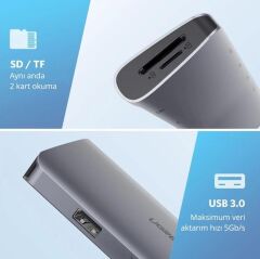 UGREEN 70490 9 in 1 USB-C to HDMI VGA Ethernet Hub Çoklayıcı Adaptör