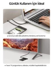 UGREEN 70609 USB 3.0 to SATA 3 Adaptör Kablosu UASP Destekli 5Gbps Yüksek Hız