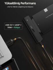 UGREEN 70609 USB 3.0 to SATA 3 Adaptör Kablosu UASP Destekli 5Gbps Yüksek Hız
