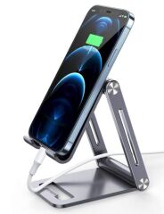UGREEN 80708 LP263 4.7-7.9'' Çift Eksenli Ayarlanabilir Alüminyum Telefon Standı Gri