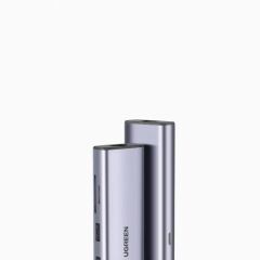 UGREEN 90568 7 in 1 1000Mbps Gigabit Ethernet HDMI Kart Okuyucu USB Çoklayıcı Hub Adaptör