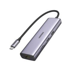 UGREEN 90568 7 in 1 1000Mbps Gigabit Ethernet HDMI Kart Okuyucu USB Çoklayıcı Hub Adaptör