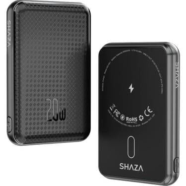 SHAZA SG1501/BK 5000mAh 15W MagSafe Taşınabilir Powerbank Siyah