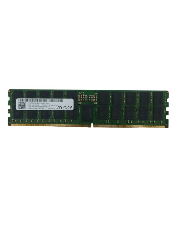MİCRON 64GB DDR5 5600MHz 2Rx4 PC5-5600B EC8 RDIMM Sunucu Ram MTC40F2046S1RC56BD2
