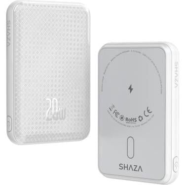 SHAZA SG1501/WT 5000mAh 15W MagSafe Taşınabilir Powerbank Beyaz