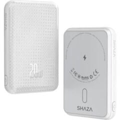 SHAZA SG1501/WT 5000mAh 15W MagSafe Taşınabilir Powerbank Beyaz