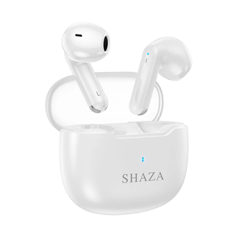 SHAZA SZAir7 Gürültü Azaltma ENC 4 Mikrofonlu Bluetooth 5.3 TWS Bluetooth Kulaklık Beyaz