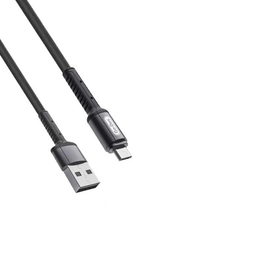 GO DES GD-UC559 Micro 3A USB Şarj Kablosu Siyah 3metre