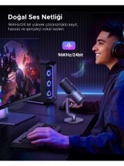 UGREEN 35629 CM769 ENC / DSP RGB Işıklı Oyun USB Masaüstü Mikrofon - 2